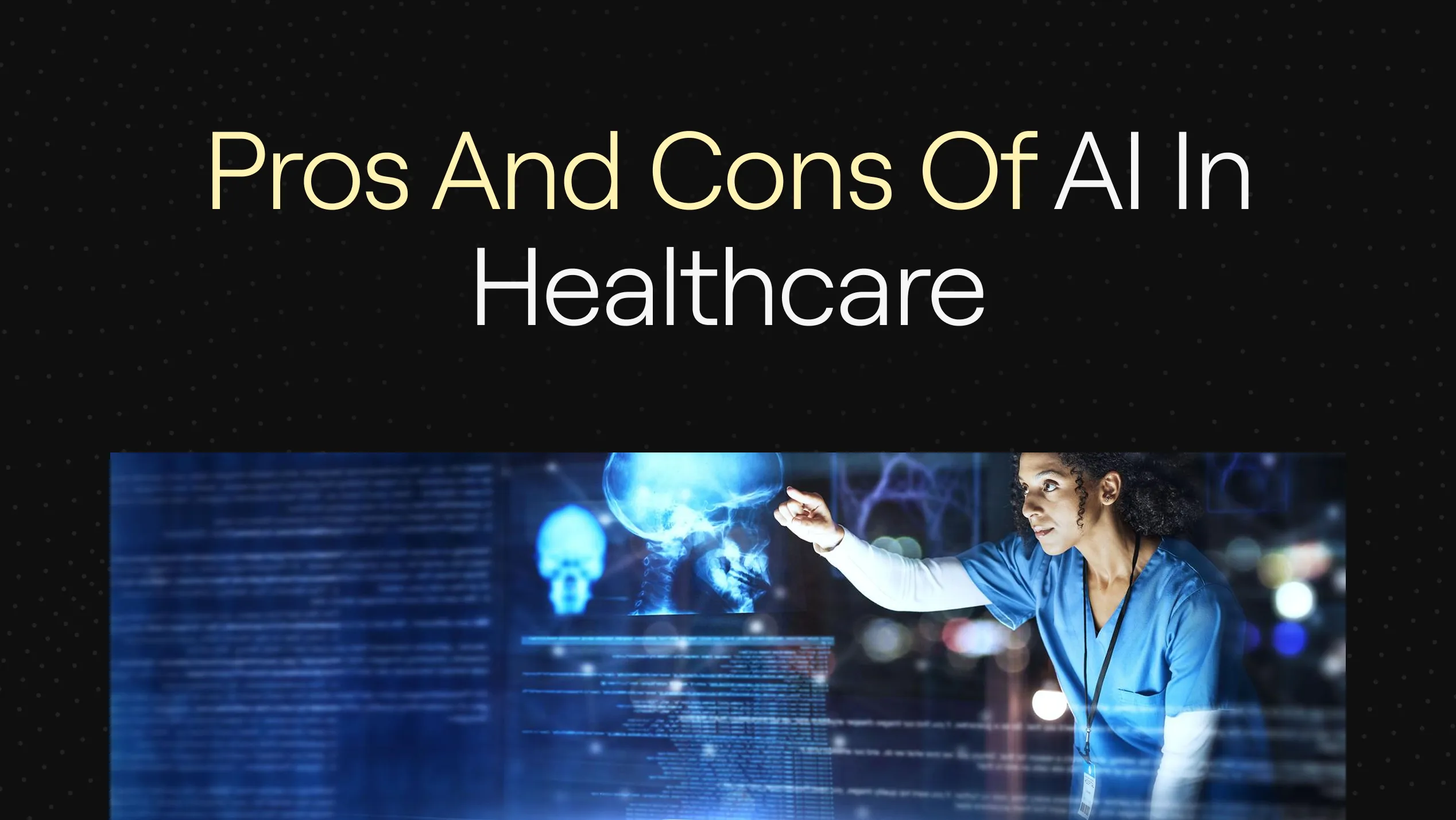 a woman manipulating a skull hologram