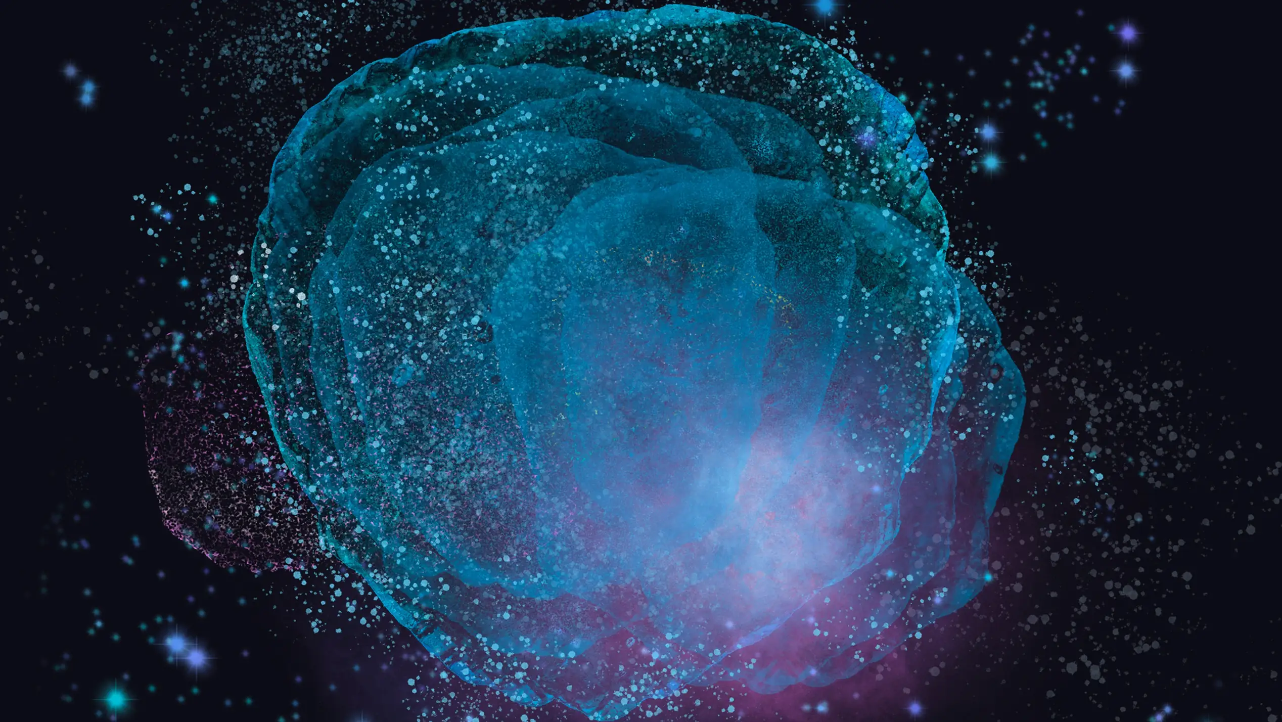 digital shapes in cosmic style