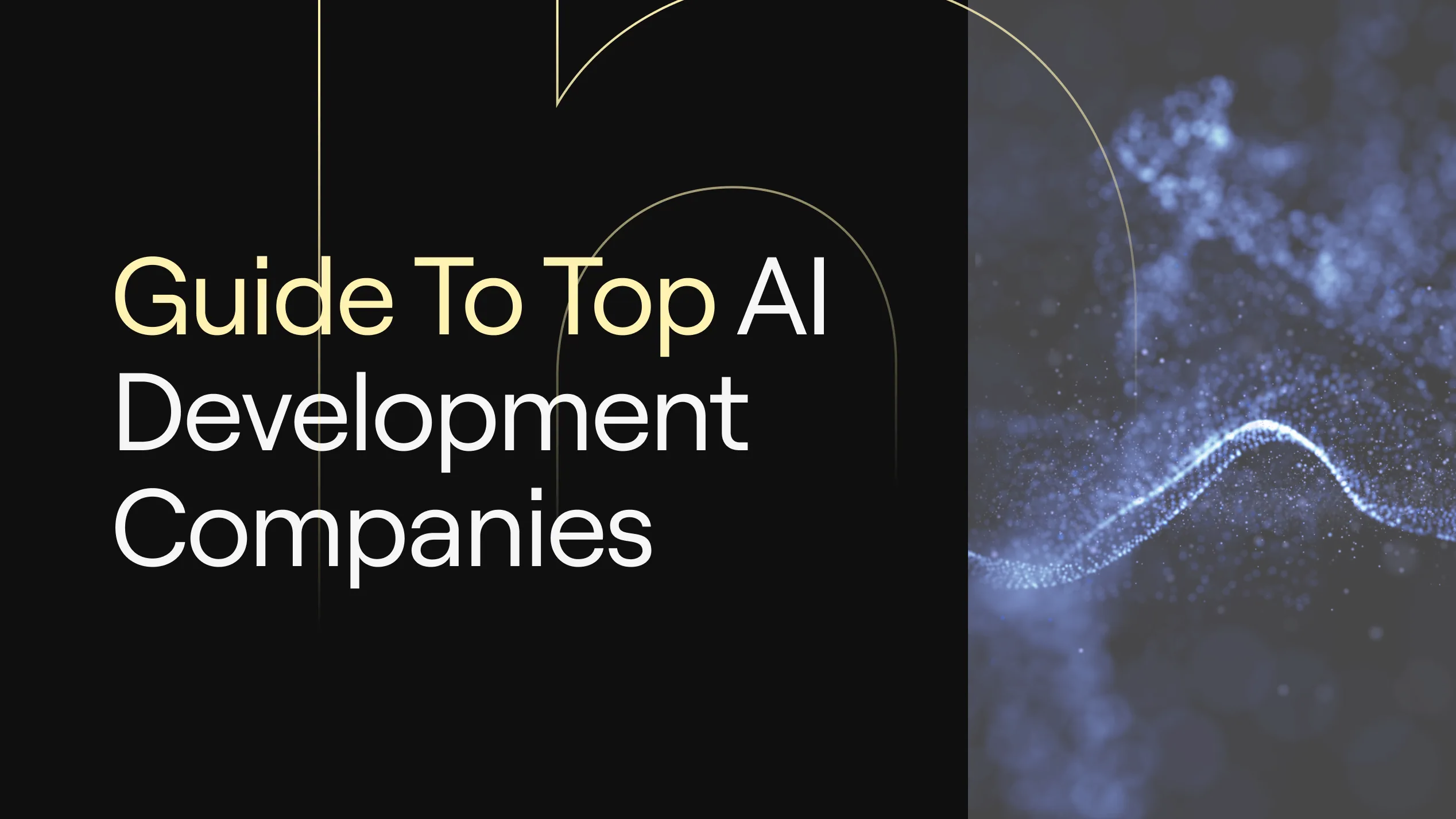 blue shapes with text overlay