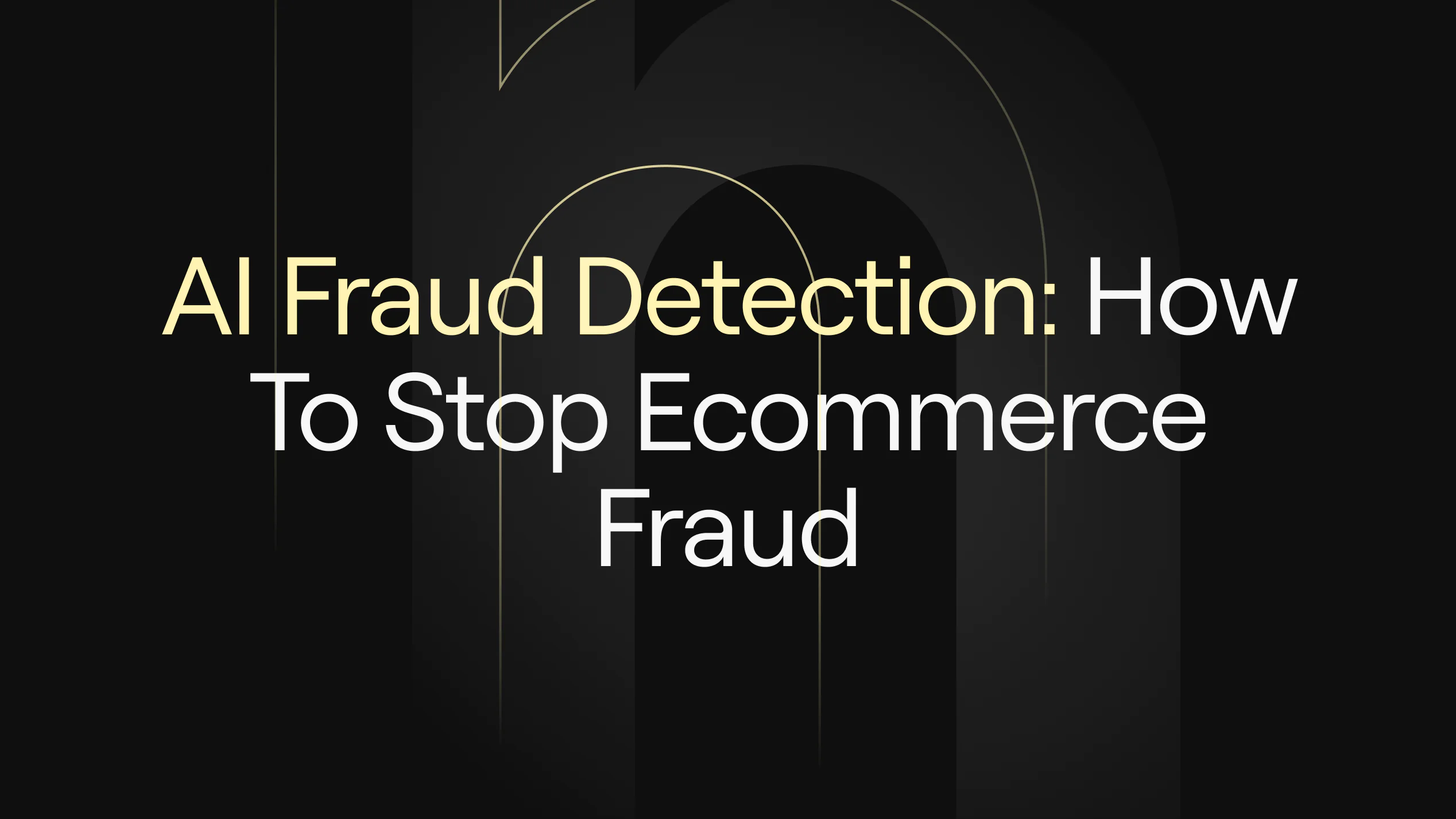 text on dark background with abstract blue and gold connected nodes and light arcs