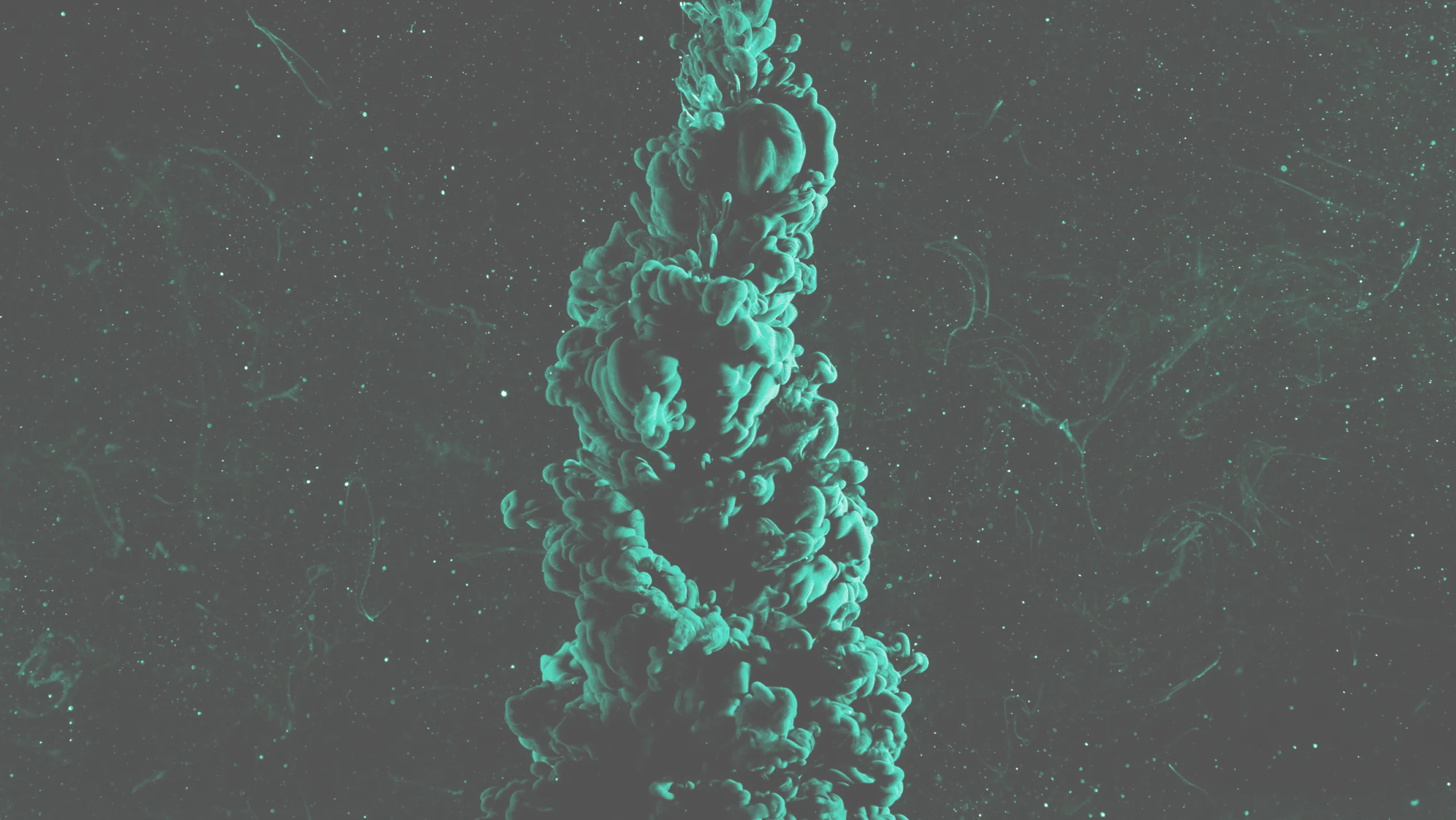 dark green exploding shape