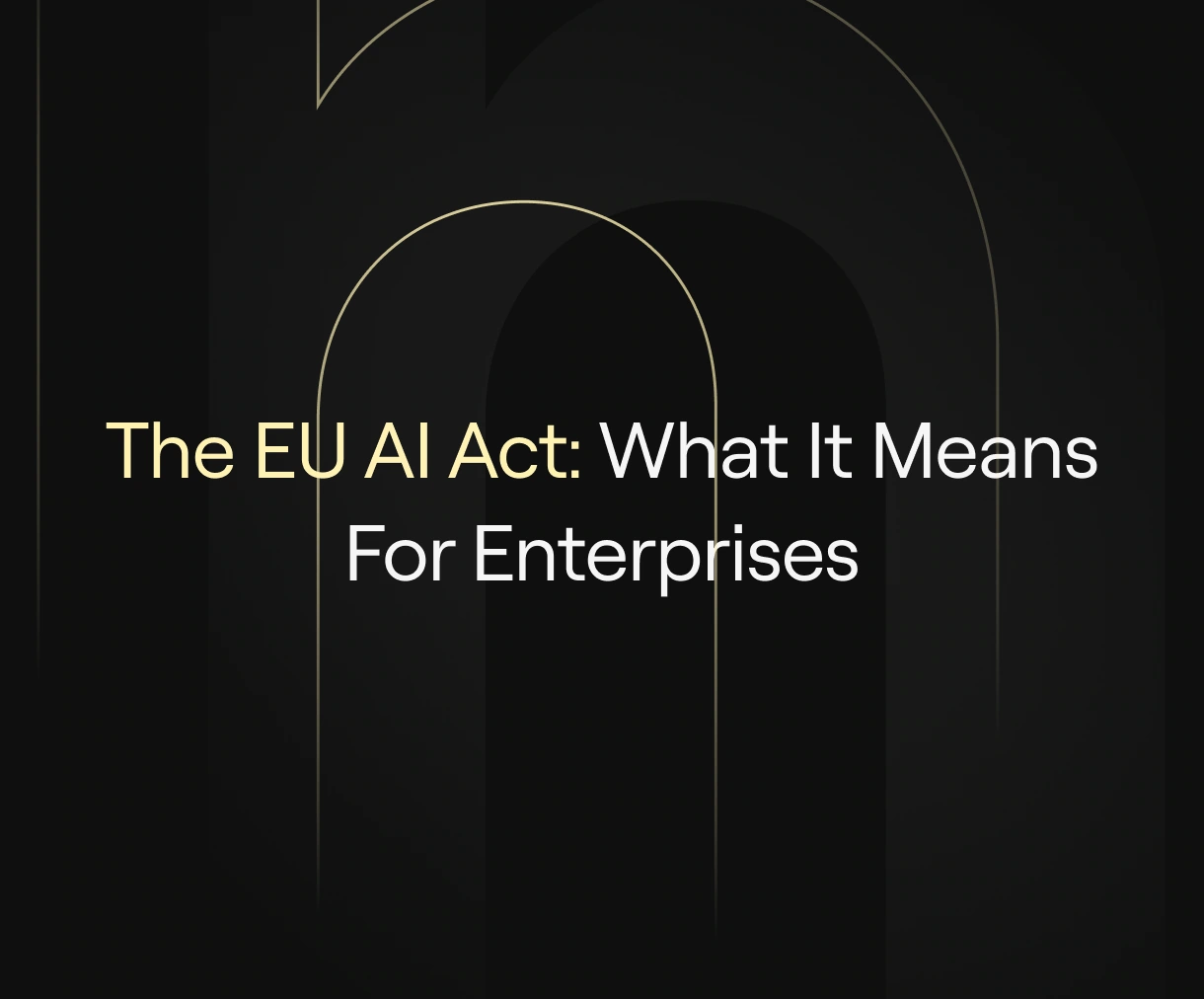 EU AI act on black background
