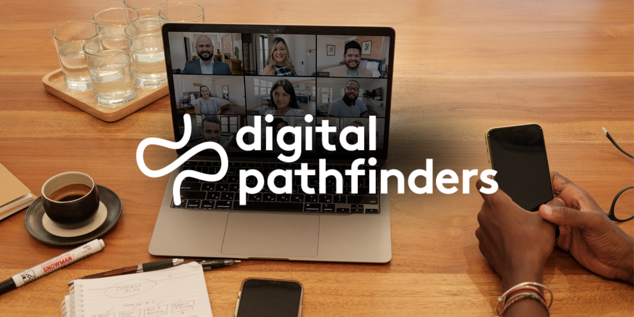 A woman and a man sitting and having a discussion about technology