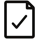 A document with a check mark.