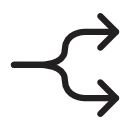 An icon illustrating two different scenarios.