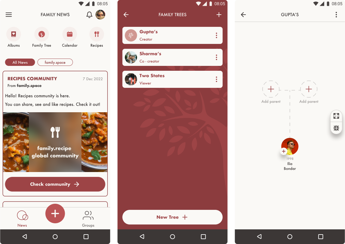 Ilya Bondar, app, mobile, app, Family Space, family