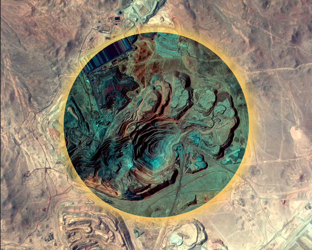 Mineral and soil analysis satellite imagery