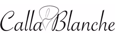 Calla Blanche logo with elegant cursive typography.