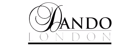 Dando London brand logo with stylized cursive D and capitalized text.