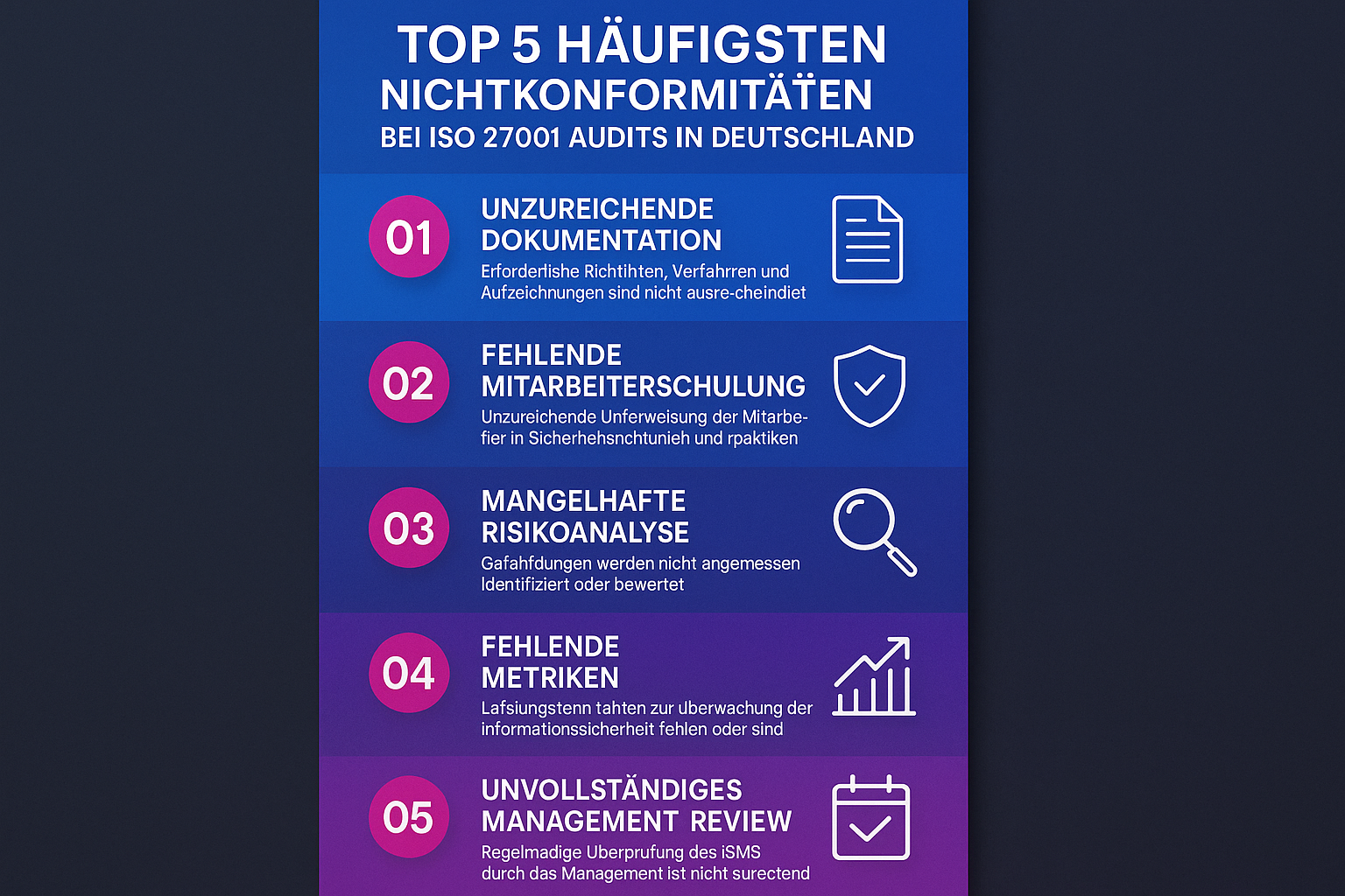 Vermeiden Sie die häufigsten Auditfehler mit datenbasierten Einblicken und stärken Sie die Compliance Ihres ISMS gezielt.