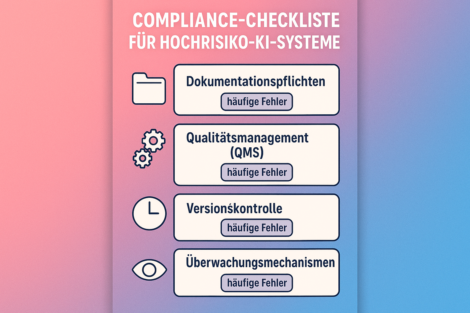 Checkliste zur technischen Dokumentation für Hochrisiko-KI