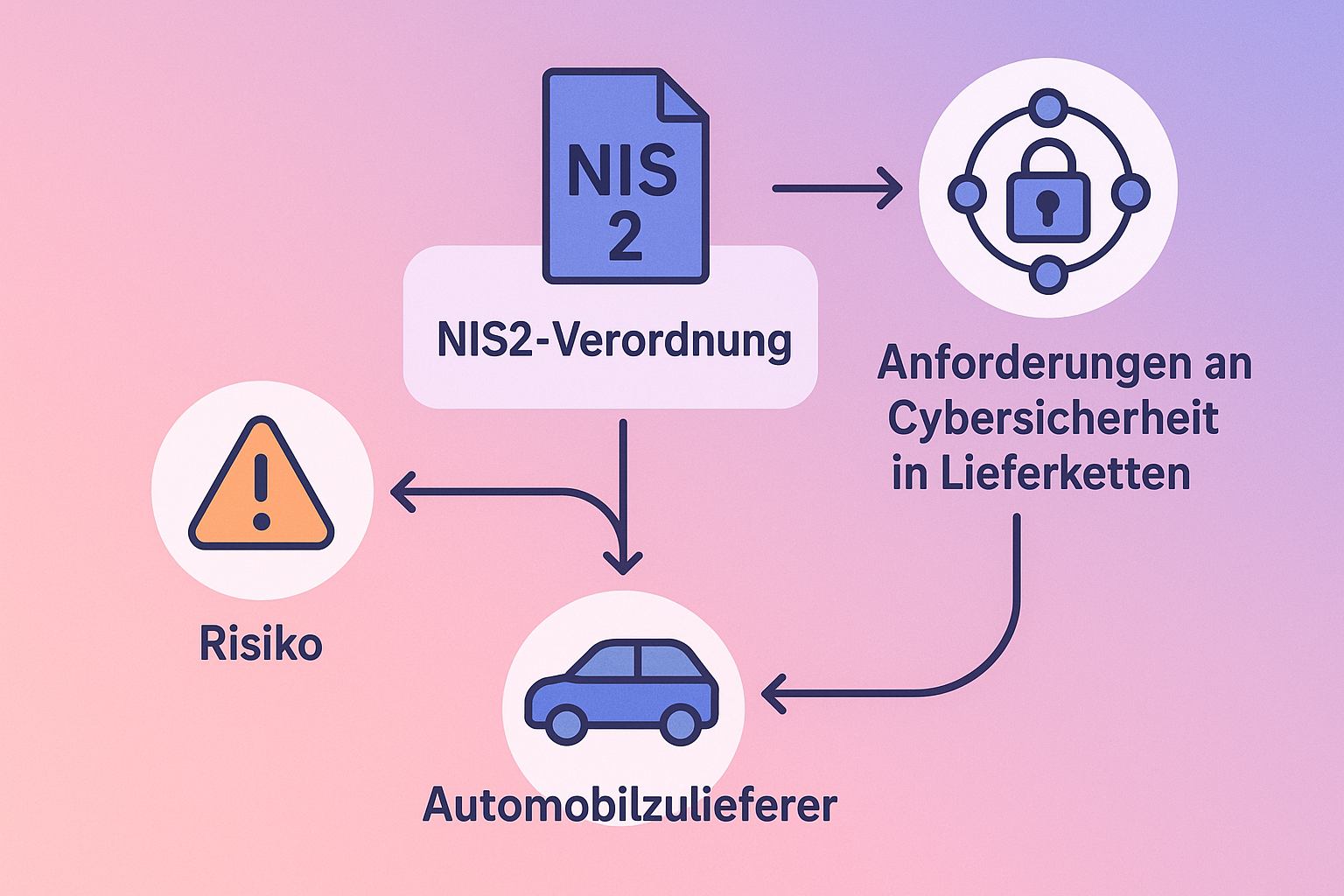Konzept-Einführung, um die grundlegenden Anforderungen der NIS2 an die Lieferketten-Cybersicherheit verständlich zu machen