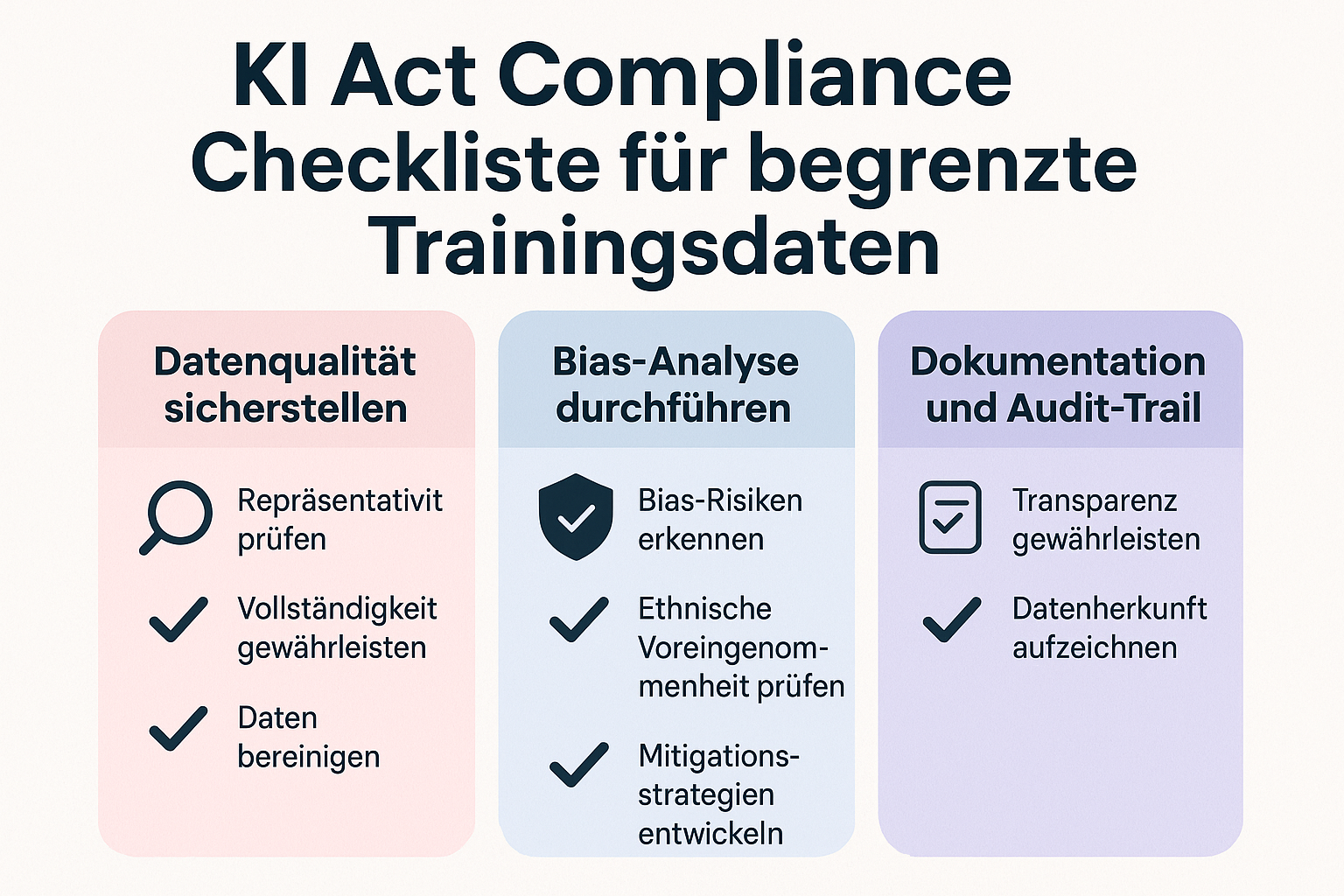 Summary sections - Compliance checklist and risk mitigation recap