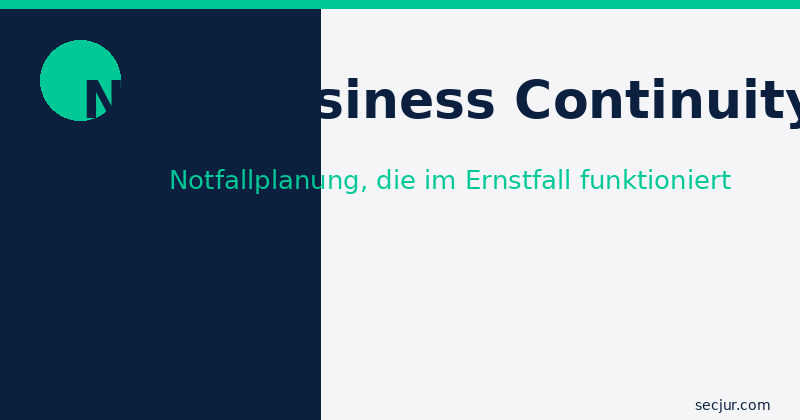 Infografik zu NIS2 Business Continuity mit RPO/RTO-Erklärung und Notfallplan-Struktur