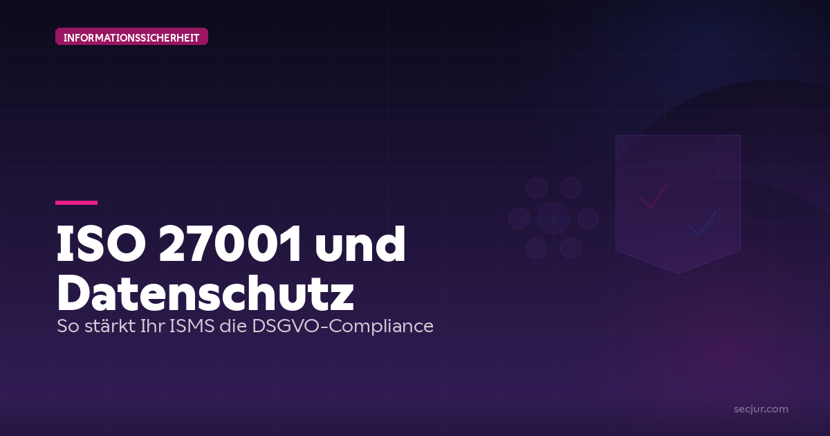 Infografik ISO 27001 und Datenschutz Synergien zwischen ISMS und DSGVO