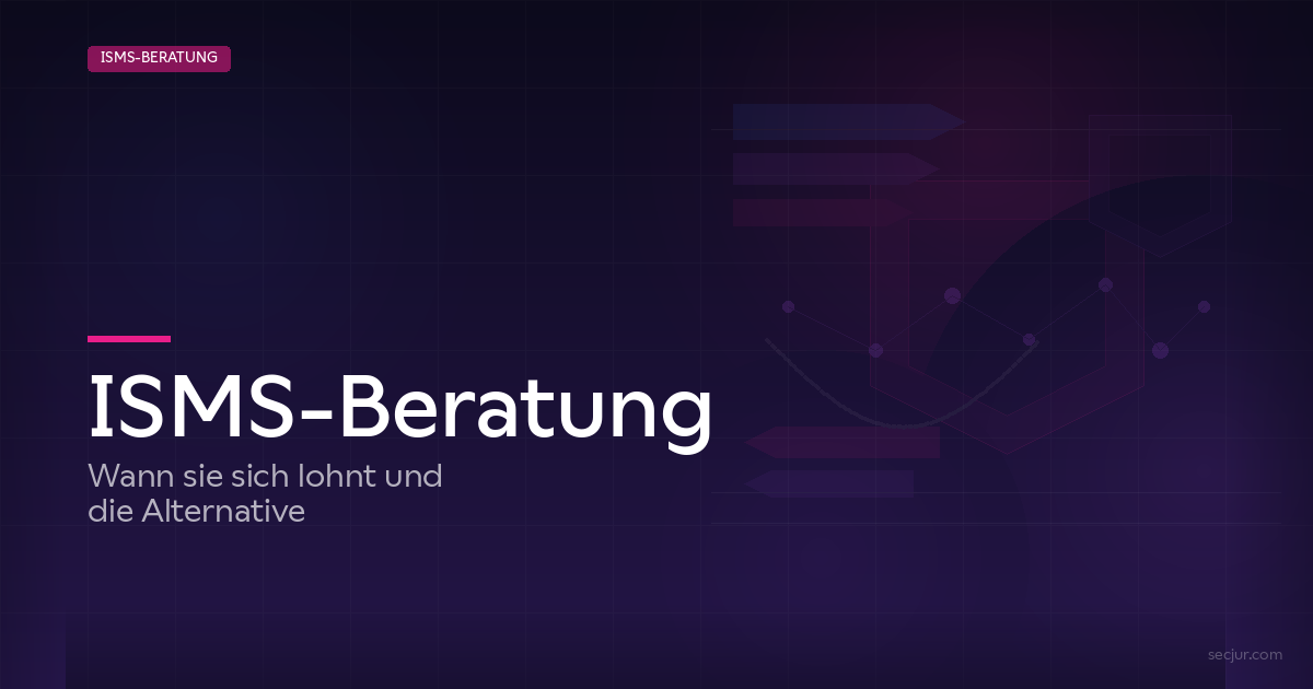 ISMS-Beratung: Schild- und Wegweiser-Symbol vor dunklem Hintergrund - wann sich externe Beratung lohnt