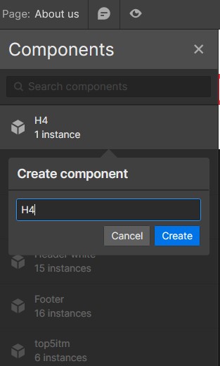 Adding heading instance in Webflow - Naming