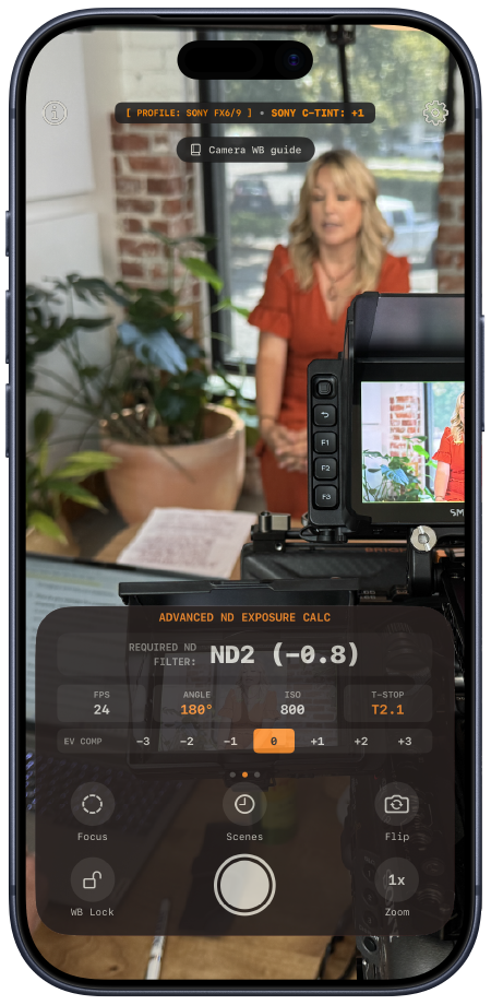 Live ND Calculator Interface