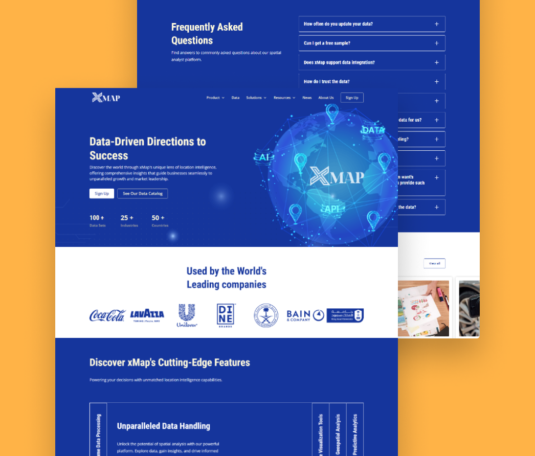 A mockup of a project