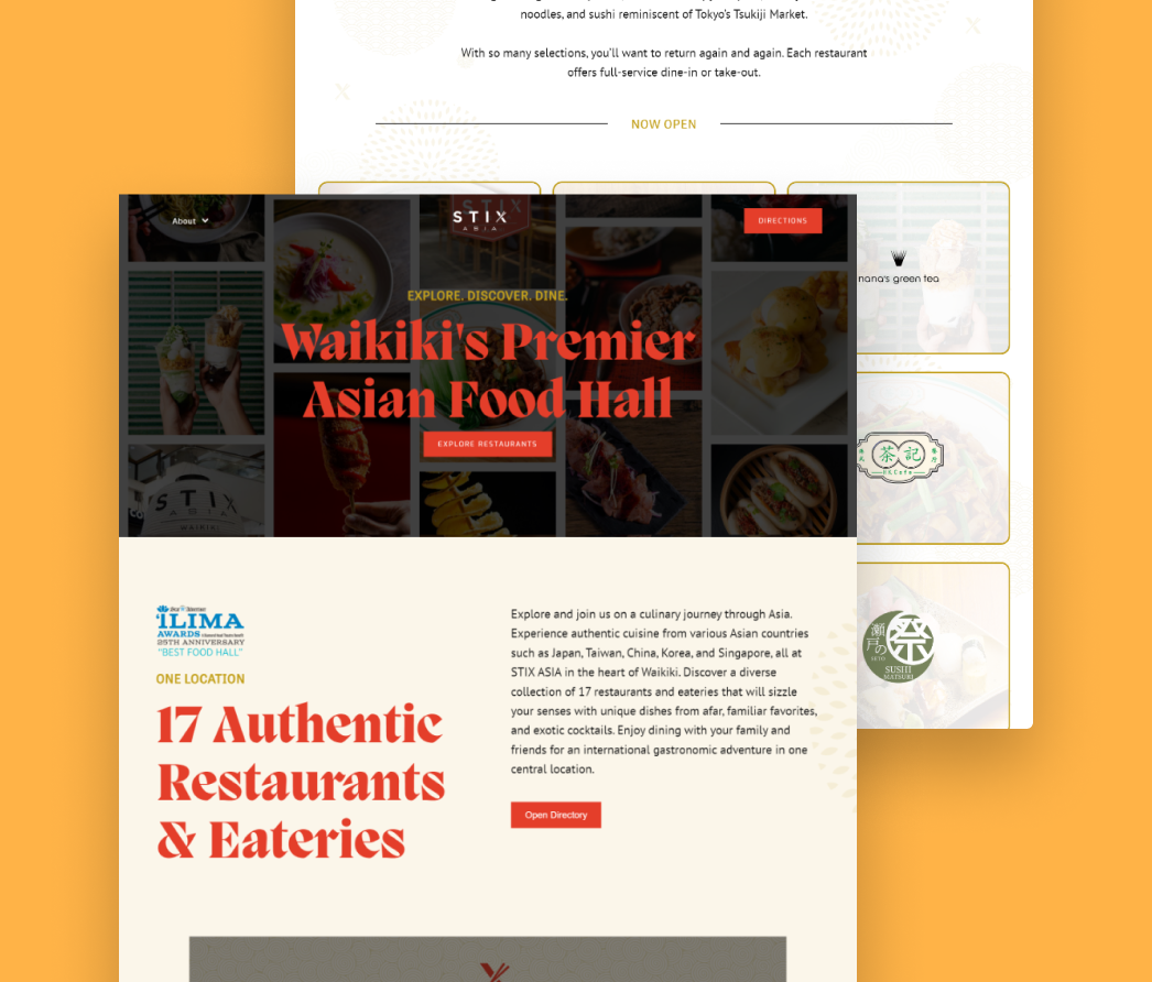 A mockup of a project