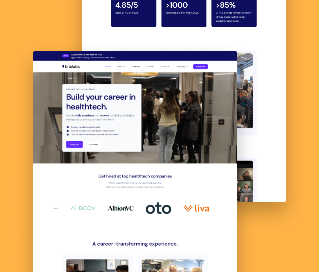 A mockup of a project