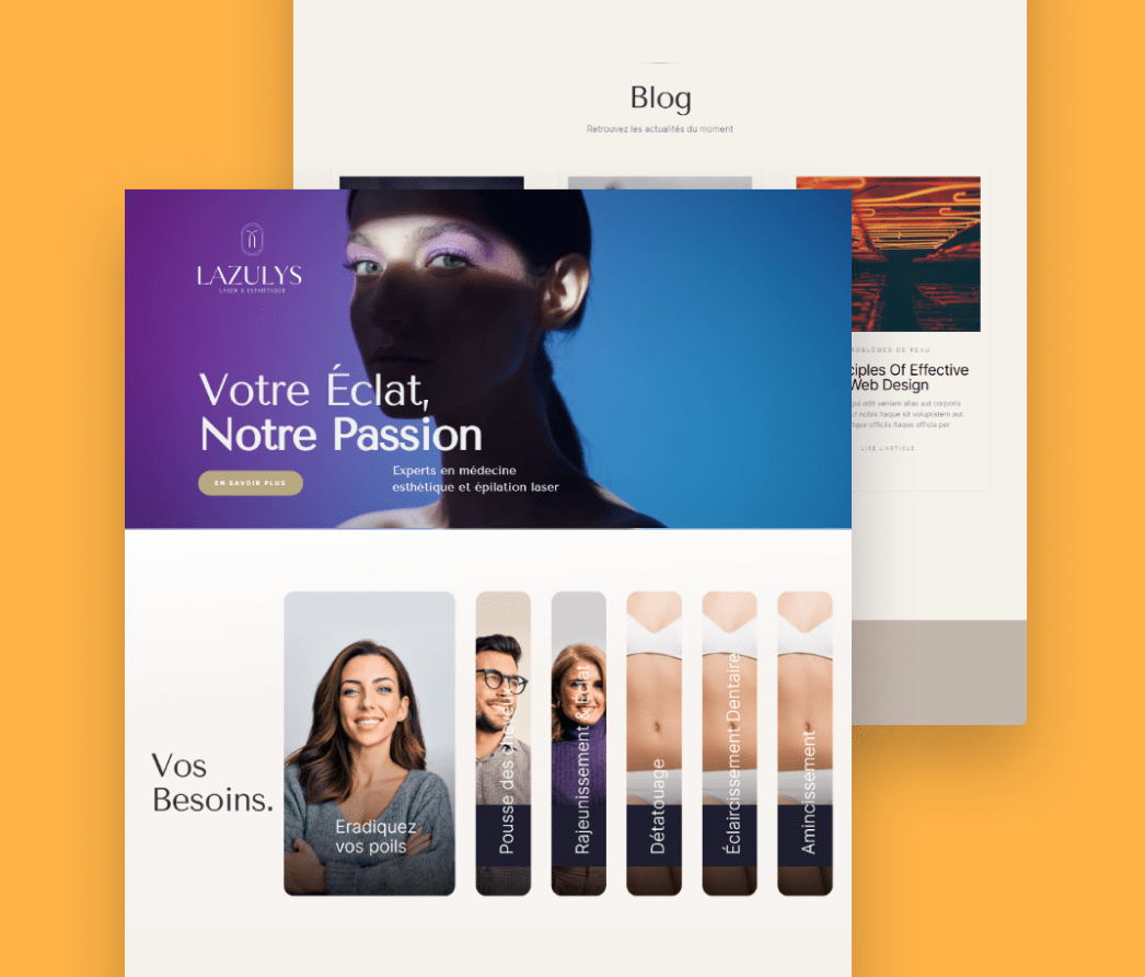 A mockup of a project