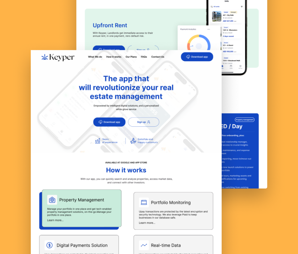 A mockup of a project