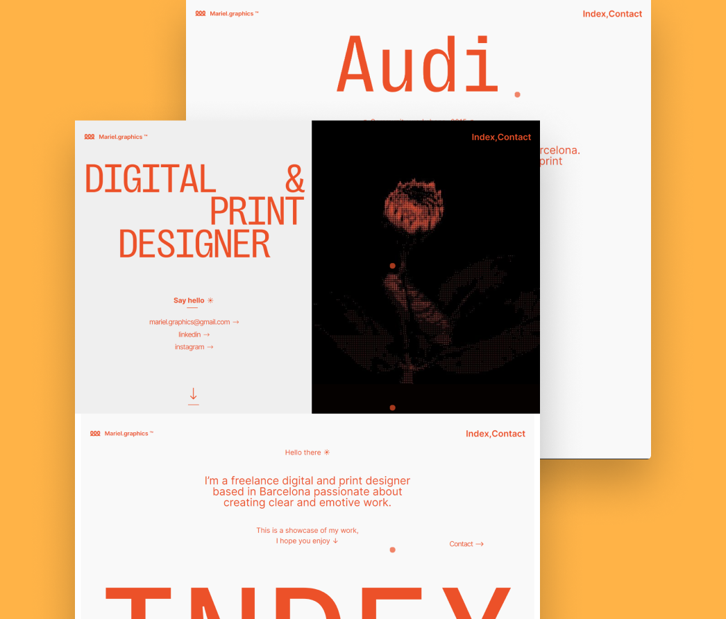 A mockup of a project