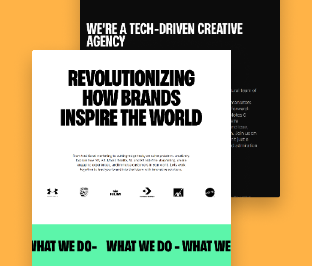 A mockup of a project