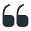 Black double left quotation marks symbol.