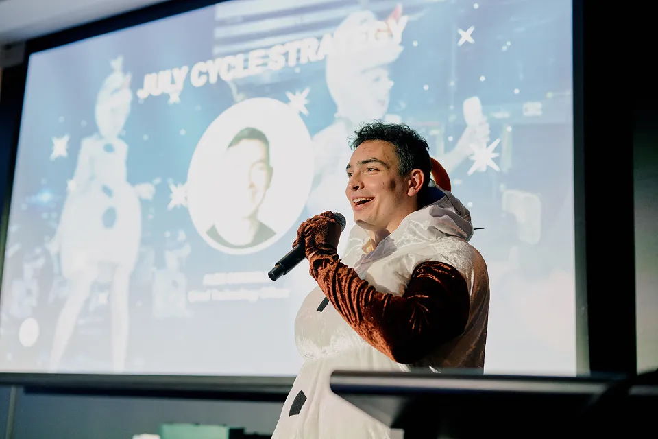 speaker at a strategy meeting