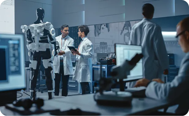 A person using machine