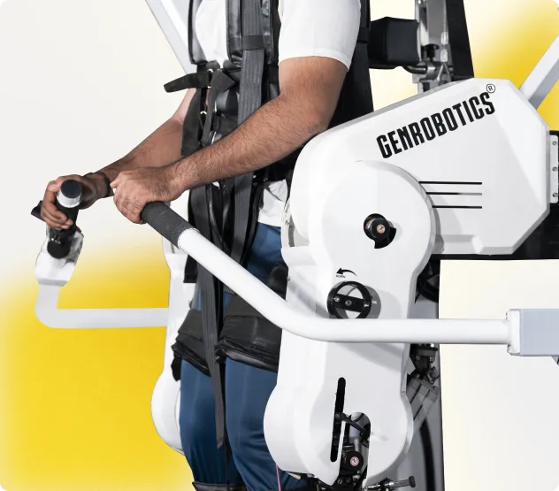 A person using machine