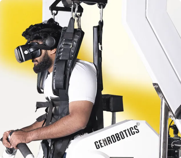 A person using machine