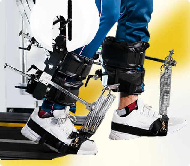 A person using machine