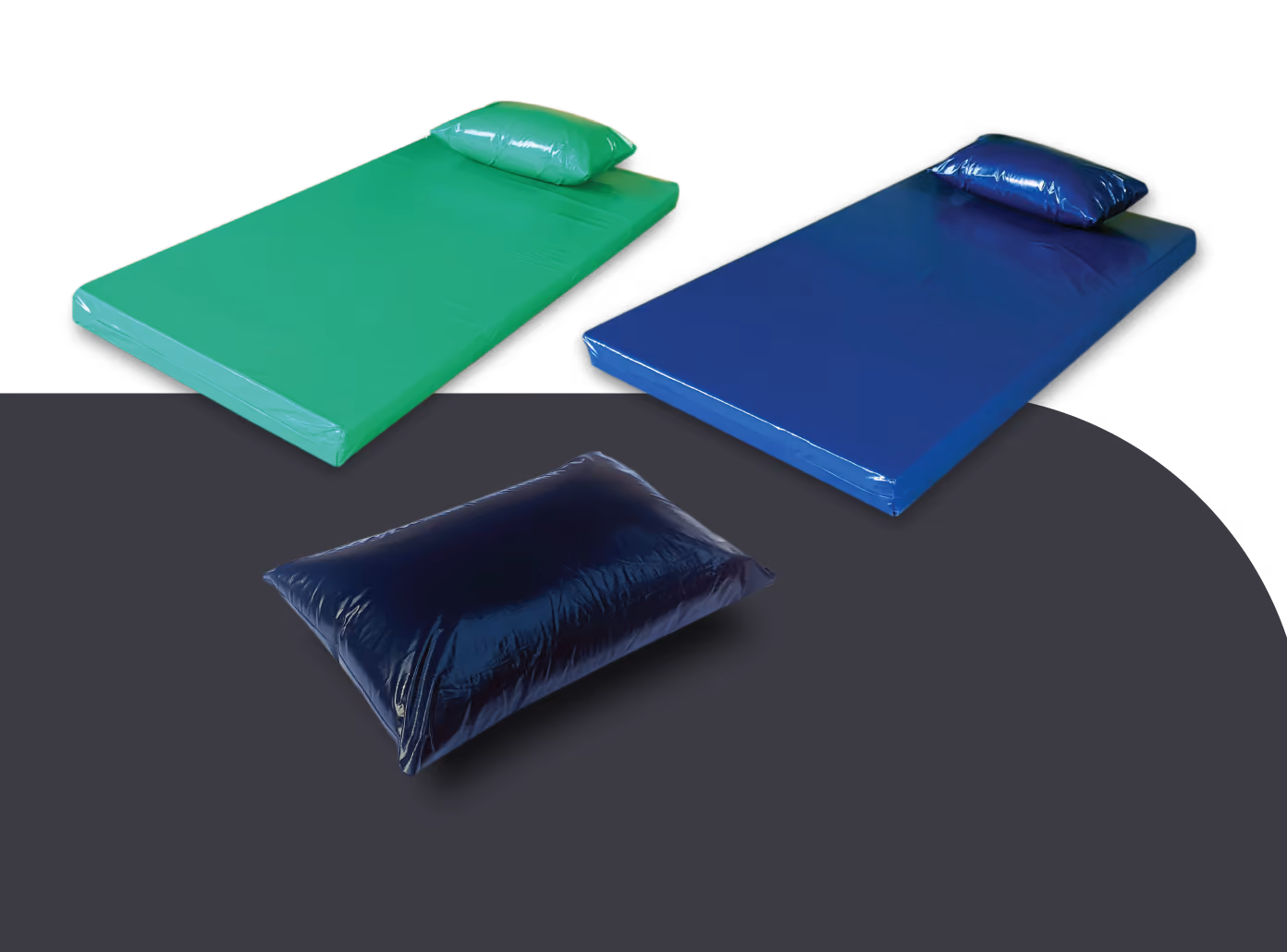 Mattress and pillow for schools and hospitals