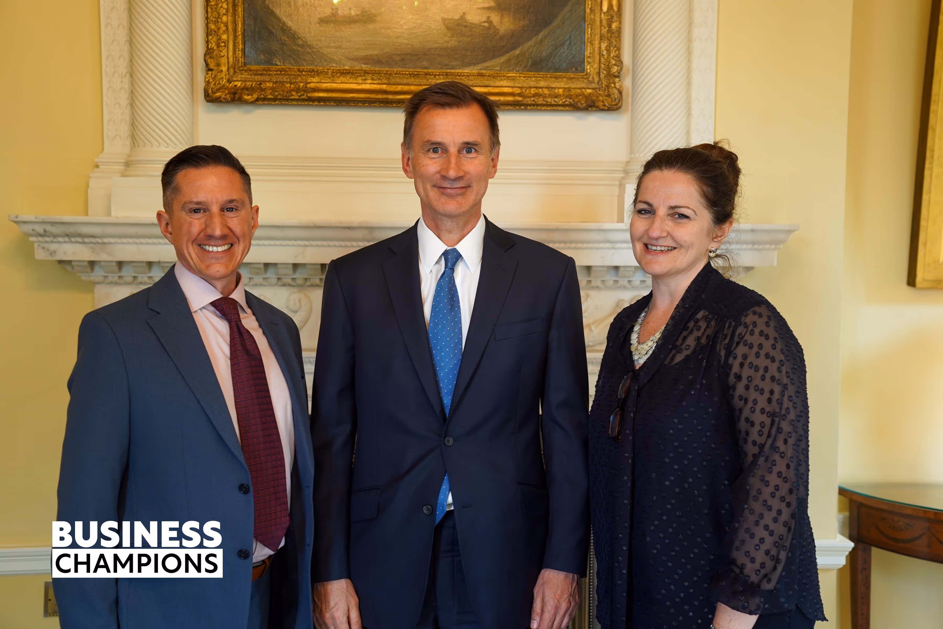 Lightning Fibre Sals and Marketing Director, Rob Reaks, attends No 10 Downing Street with Caroline Ansell MP and the Chancellor of the Exchequer Jeremy Hunt MP