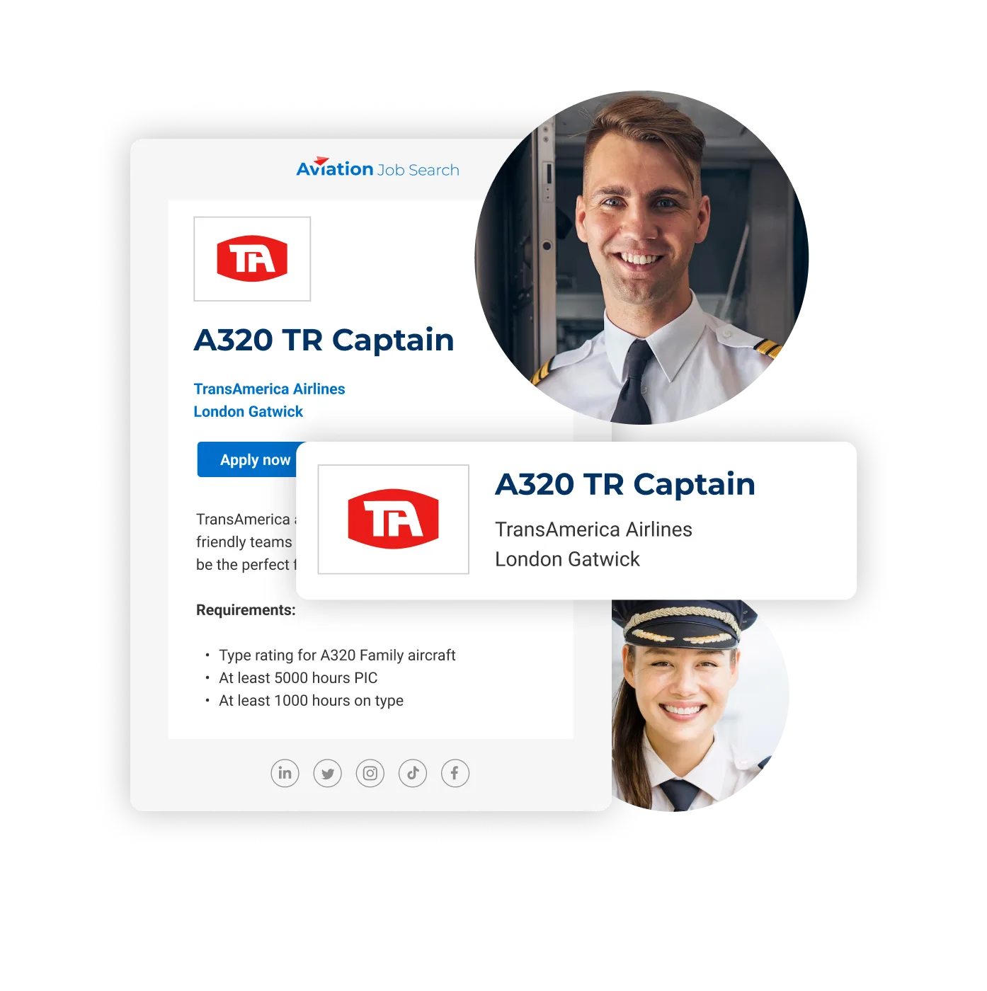 Target aviation job seekers by email