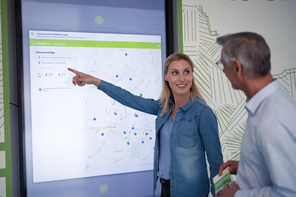 Besucherleitsystem für Besucher