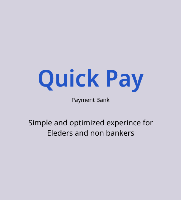 Quick pay an optimized payment portal to quickly and efficiently transfer money
