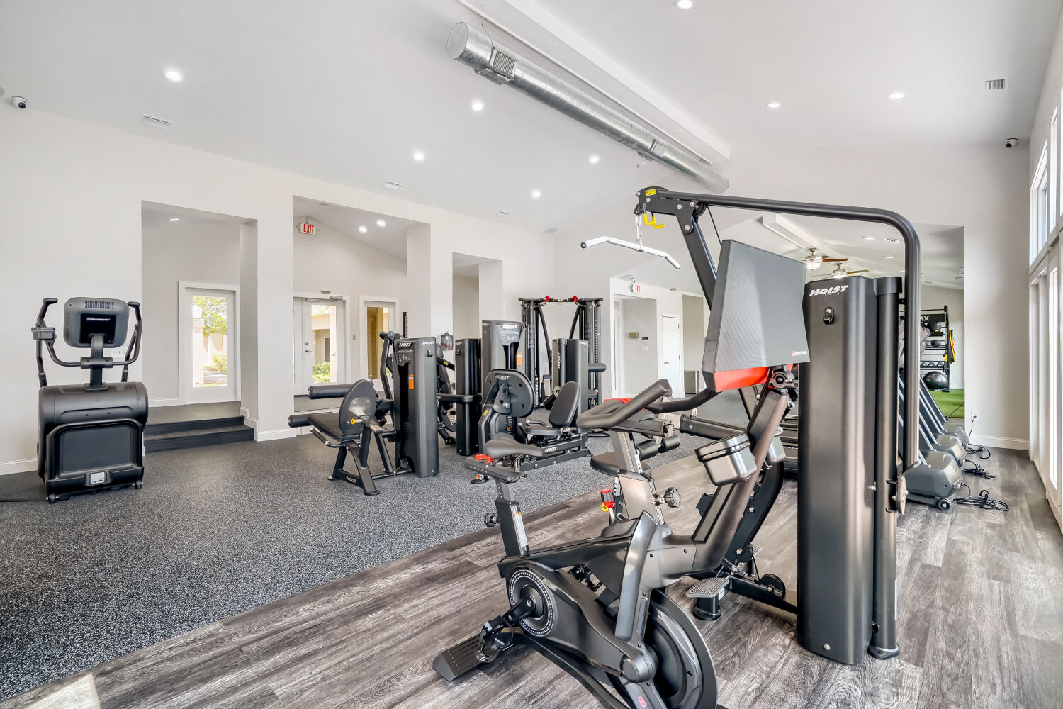 Gym with weight machines