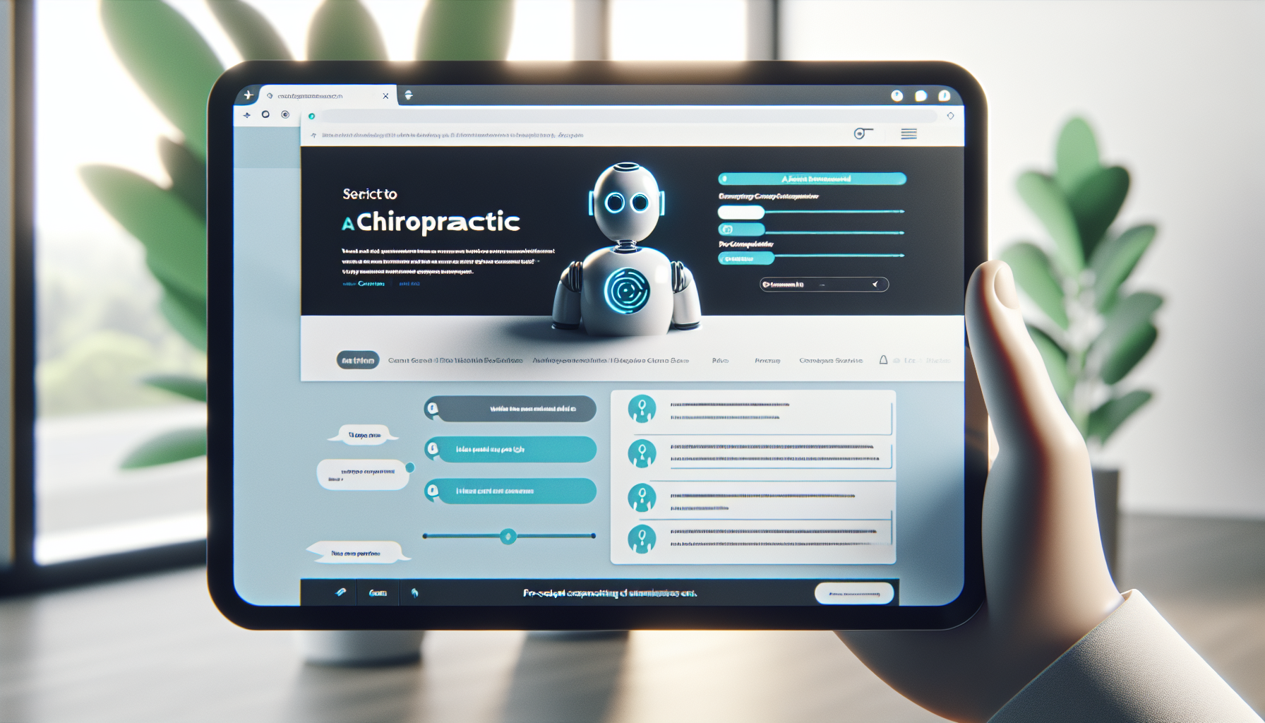 A screenshot of the virtual assistant chatbot of Thrive Chiropractic Group on their webpage