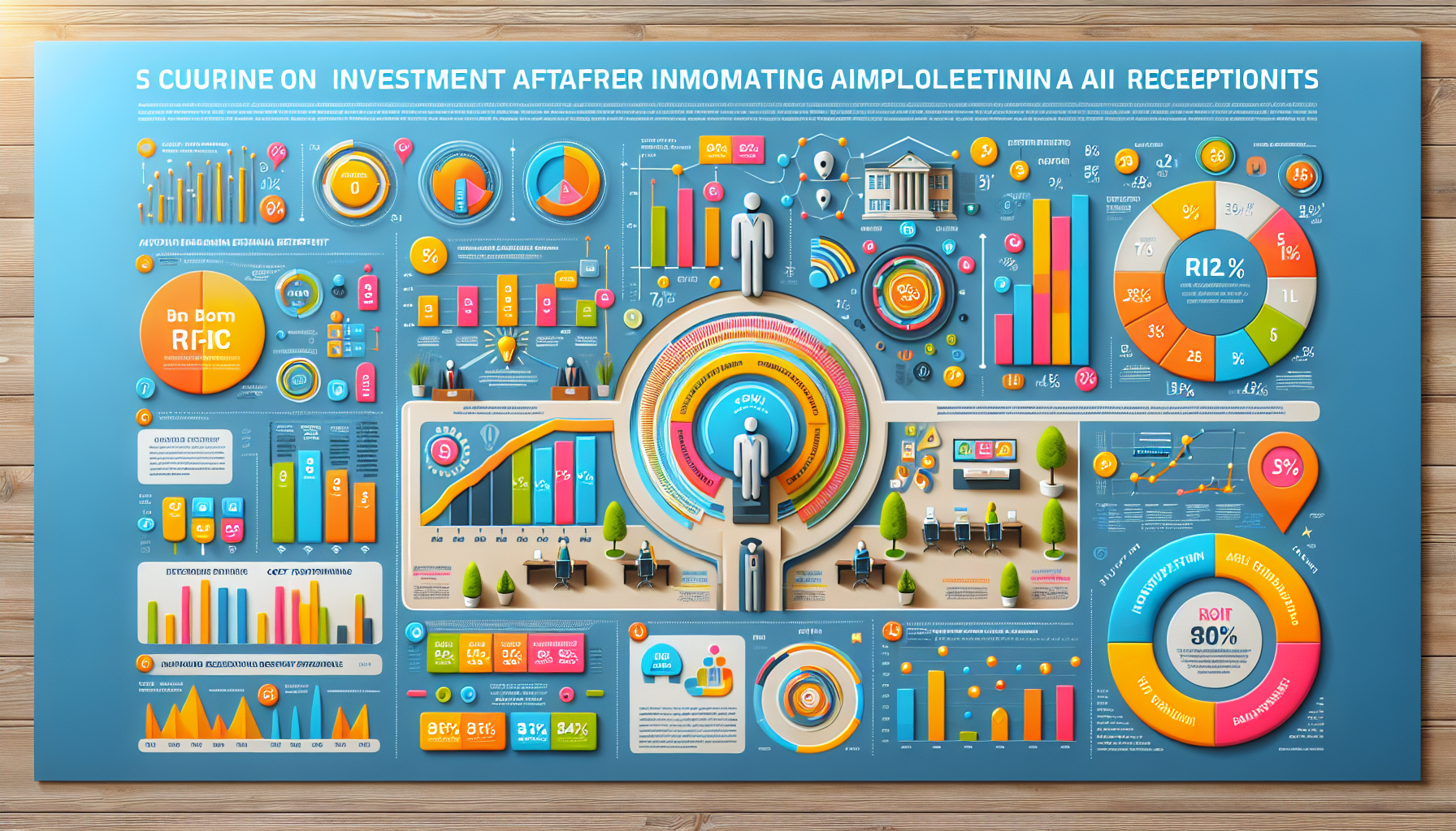 An infographic summarizing the ROI achieved by companies using AI receptionists
