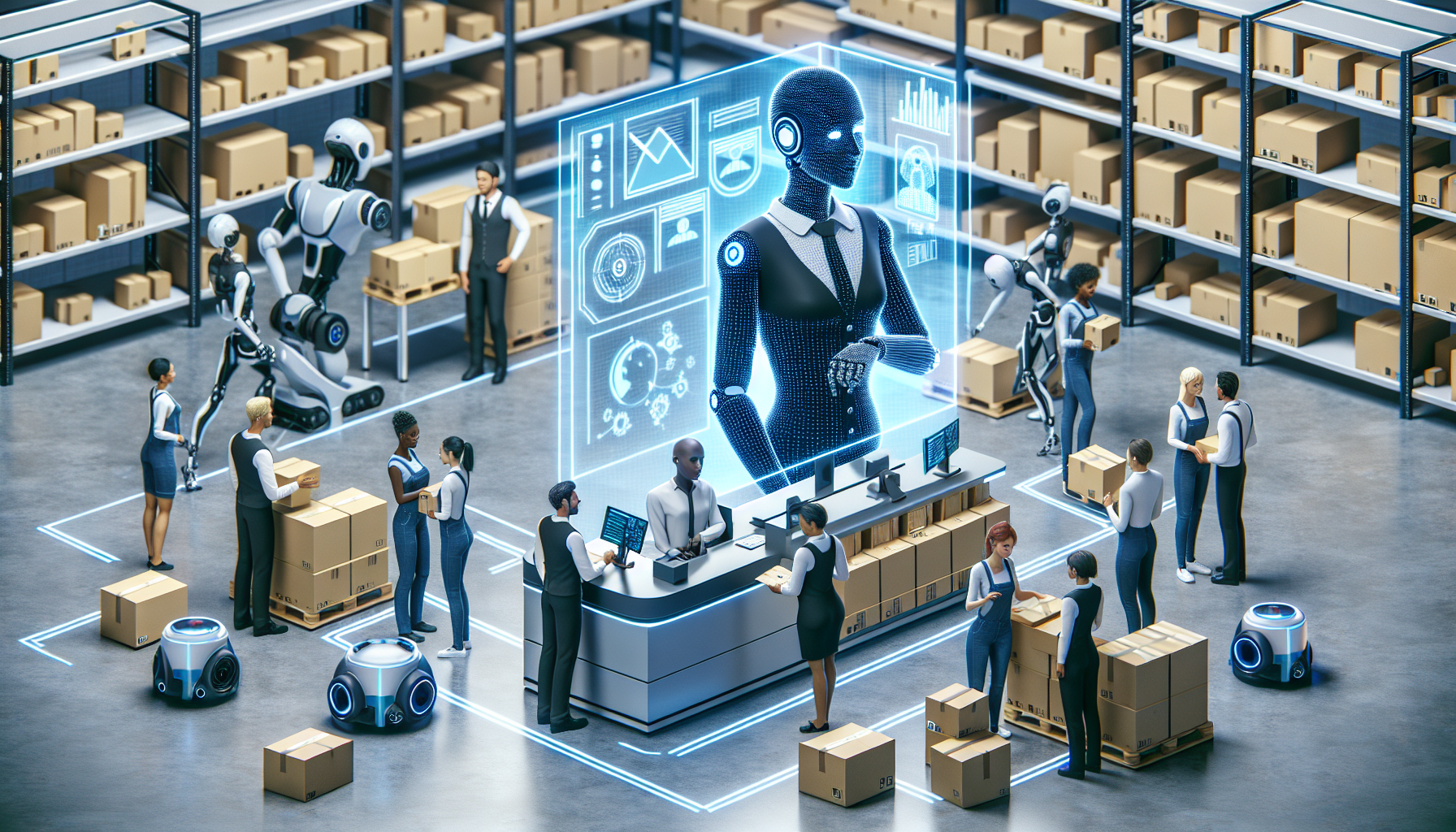 An AI receptionist in action in the logistics sector