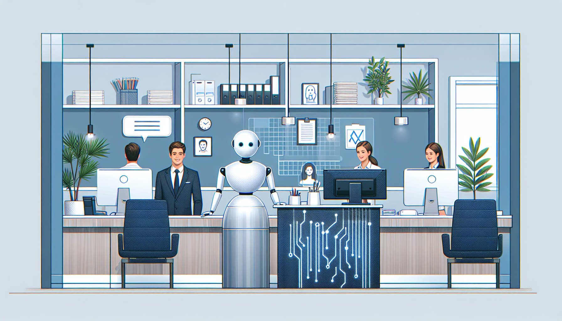 An AI receptionist at a small business front desk<i>Image source: shutterstock</i>
