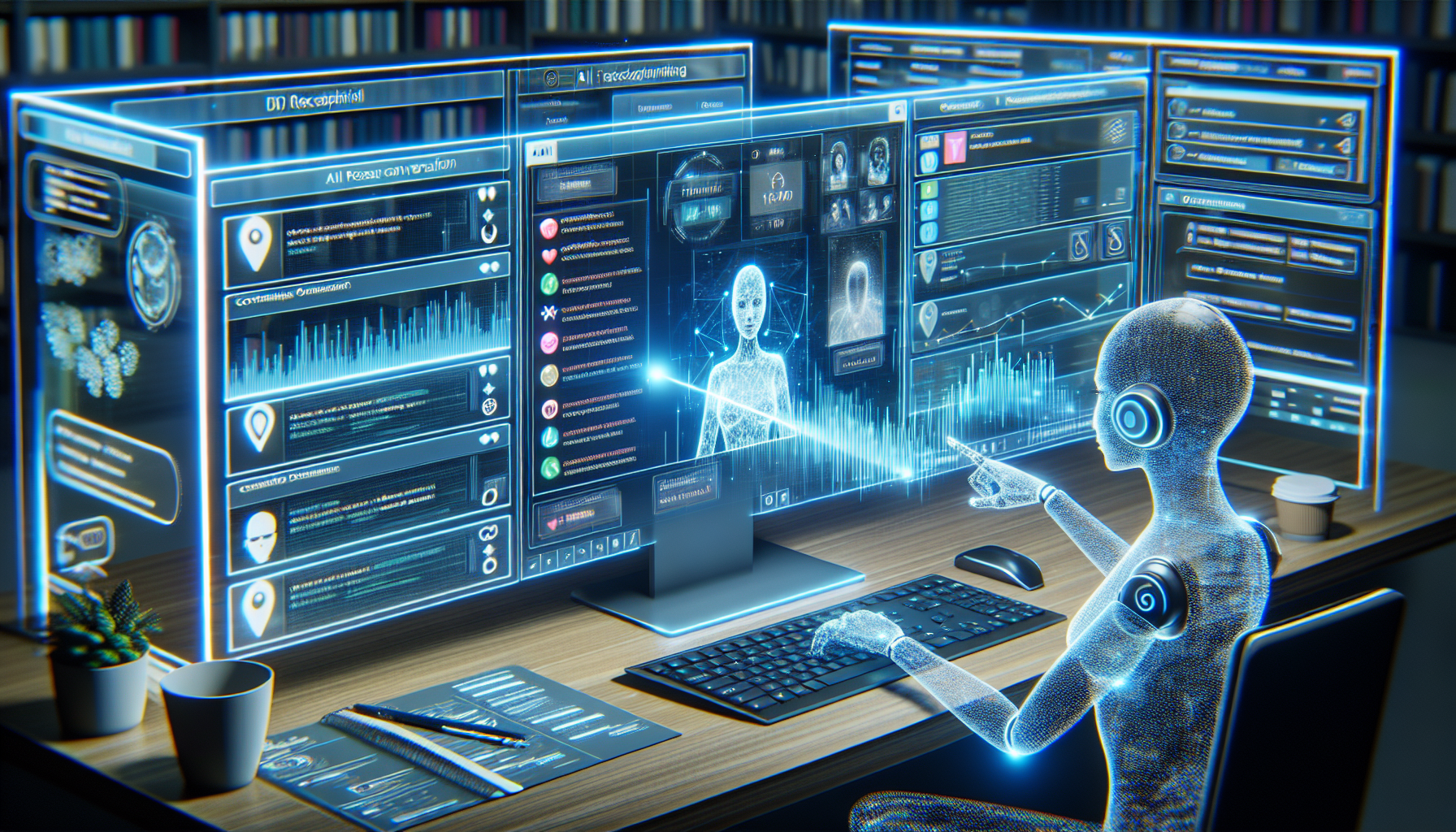 An image showing a live chat system powered by an AI receptionist