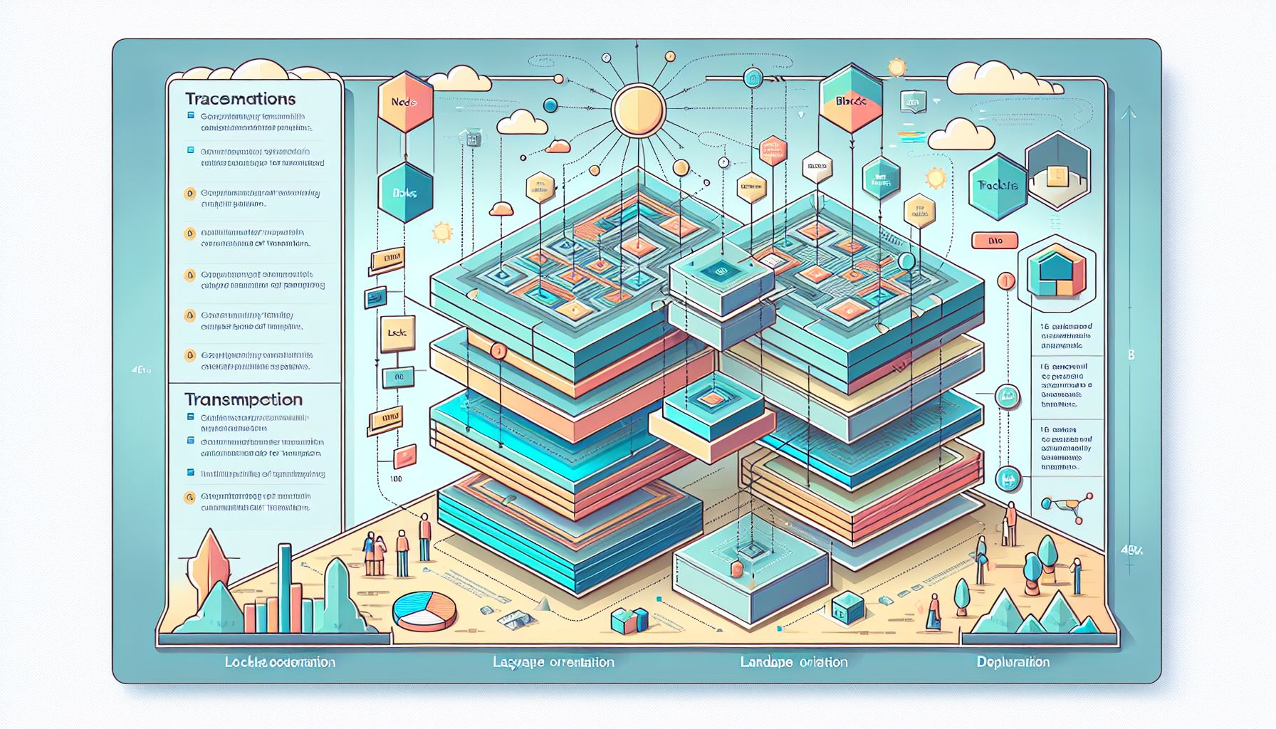 An infographic showing how a blockchain network scales with increasing number of transactions
