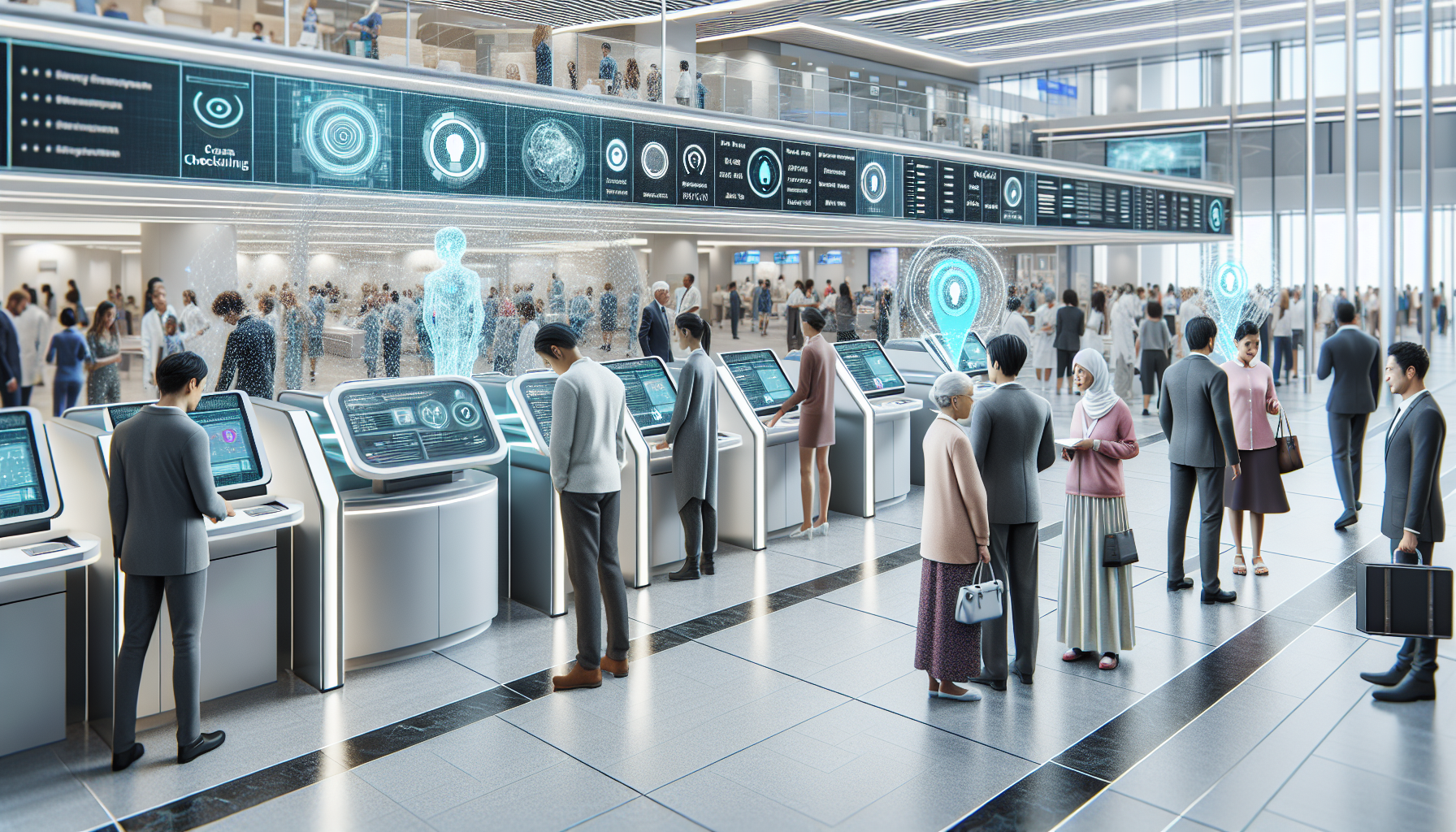 An AI-based receptionist system in use in a hospital reception