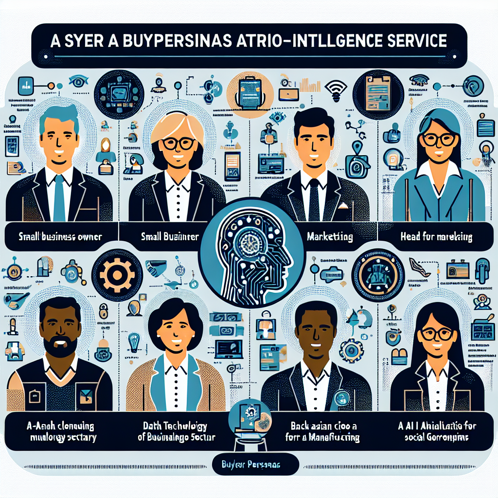 An infographic showing different buyer personas for an AI service