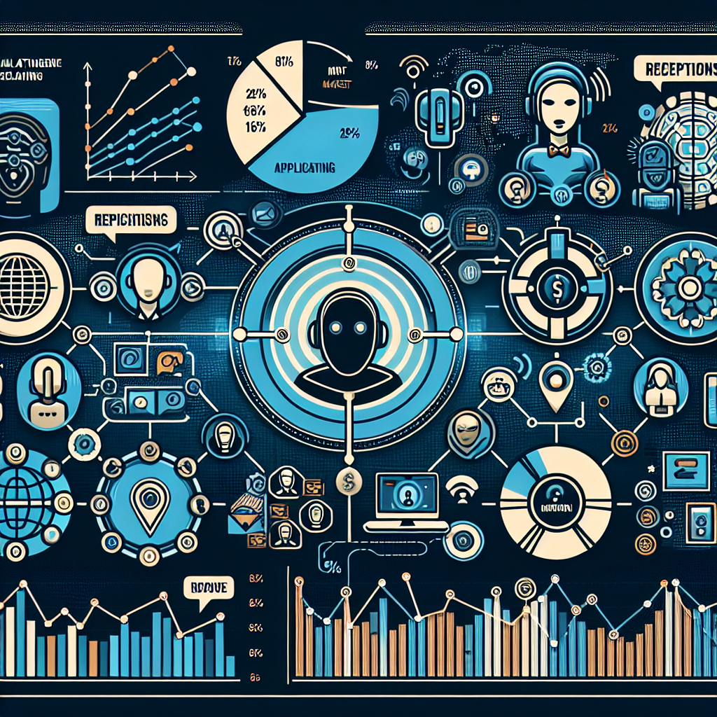An infographic illustrating the growth of the AI receptionist market